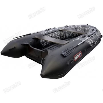 Надувная 5-местная ПВХ лодка Hunter 380 ПРО (НДНД, камуфляж)