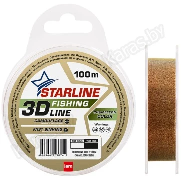 Леска монофильная Starline 3D 100 м