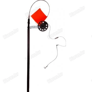 Жерлица зимняя Manko На стойке оснащенная (катушка 63 мм)