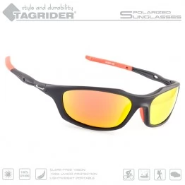 Очки поляризационные Tagrider N07-45 GOLD RED MIRROR в чехле