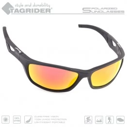 Очки поляризационные Tagrider N21-45 GOLD RED MIRROR в чехле
