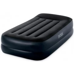 Надувная кровать Intex Pillow Rest 191 х 99 х 42 см c подголовником и встроенным насосом 220В (64122)