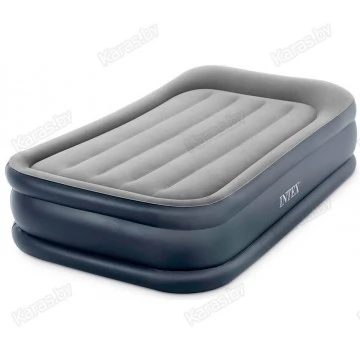 Надувная кровать INTEX 64132 Delux Pillow c подголовником 191 х 99 х 42 (насос 220В)