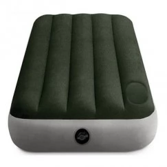 Надувной матрас Intex Downy 191x76x25см со встроенным насосом (64760)