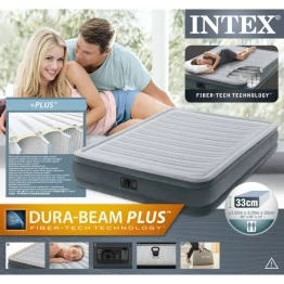 Надувная кровать Intex Dura-Beam Plus 203х152х33см со встроенным насосом 220В (67770)