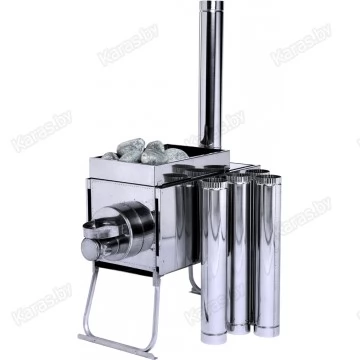 Печь-экономка Инвент большая со стационарными экранами 670х350х405 мм