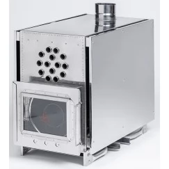 Печь-камин Инвент средняя со встроенным теплообменником 610х300х470 мм