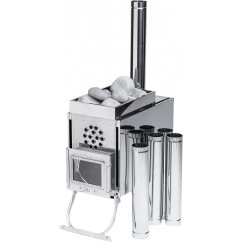 Печь-камин Инвент средняя со встроенным теплообменником 610х300х470 мм