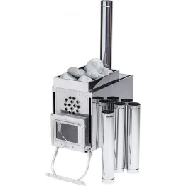 Печь-камин Инвент средняя со встроенным теплообменником 610х300х470 мм