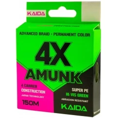 Леска плетёная Kaida Amunk 4x 150 м (зеленая)