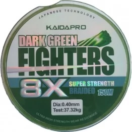 Леска плетёная Kaida Pro Fighters 8x 150 м (зеленая)