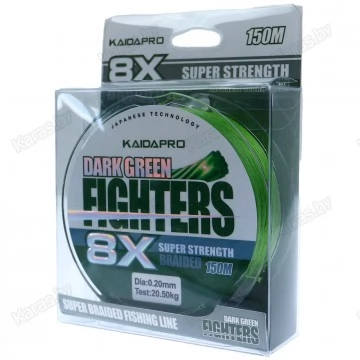 Леска плетёная Kaida Pro Fighters 8x 150 м (зеленая)