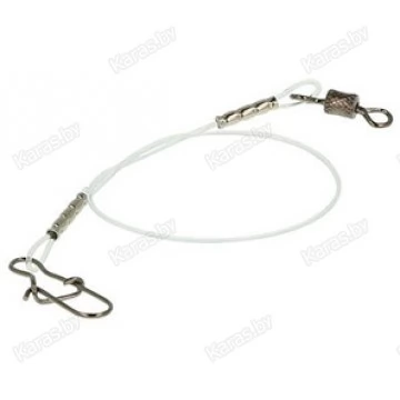 Набор поводков флюорокарбоновых Bison Fluoro Leaders с вертлюгом и застёжкой (5 шт.)