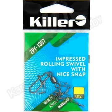 Вертлюг с застежкой Killer Rolling Swivel with Nice Snap