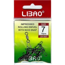 Вертлюги c застёжкой Libao LB-007