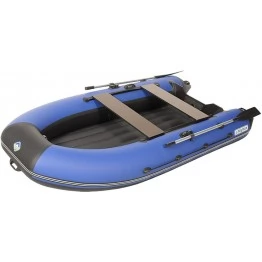 Надувная 3-х местная ПВХ лодка Лоцман 300 НДНД (сине-черный)