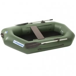 Надувная 1-местная ПВХ лодка Лоцман С-200 (без настила, зеленая)