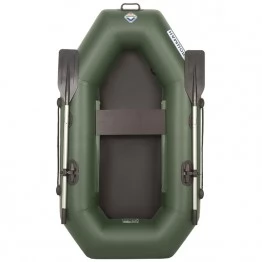 Надувная 1-местная ПВХ лодка Лоцман С-200 (без настила, зеленая)