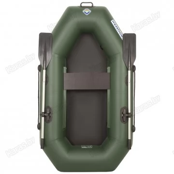 Надувная 1-местная ПВХ лодка Лоцман С-200 (без настила, зеленая)