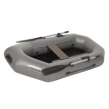 Надувная 1 местная ПВХ лодка Лоцман С-220 (без настила, серая) 