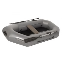 Надувная 1 местная ПВХ лодка Лоцман С-220 (без настила, серая) 