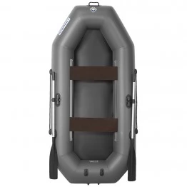 Надувная 1 местная ПВХ лодка Лоцман С-240 (без настила, серая)
