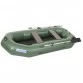 Надувная 2-ух местная ПВХ лодка Лоцман Профи С-240М (без настила, зеленая)
