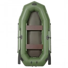Надувная 2-ух местная ПВХ лодка Лоцман Профи С-240М (без настила, зеленая)