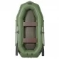 Надувная 2-ух местная ПВХ лодка Лоцман Профи С-240М (без настила, зеленая)