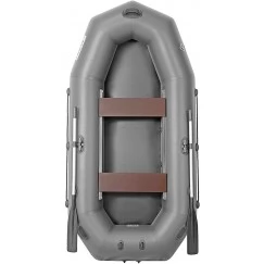 Надувная 2-ух местная ПВХ лодка Лоцман Профи С-280М (без настила, серая)