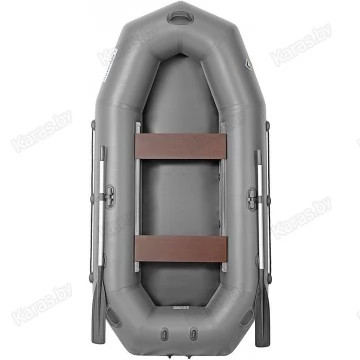 Надувная 2-ух местная ПВХ лодка Лоцман Профи С-280М (без настила, серая)