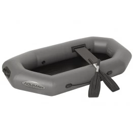 Надувная 1 местная ПВХ лодка Лоцман С-200ГР (без настила, серая) 