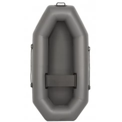 Надувная 1 местная ПВХ лодка Лоцман С-200ГР (без настила, серая) 