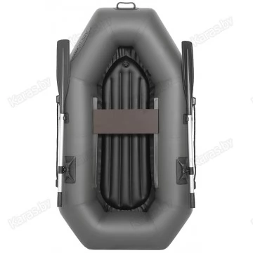 Надувная 1 местная ПВХ лодка Лоцман С-220 ВНД (надувное дно, серая)