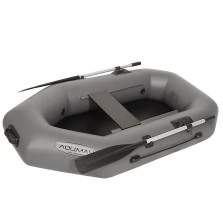 Надувная 1 местная ПВХ лодка Лоцман С-200 (без настила, серая) 