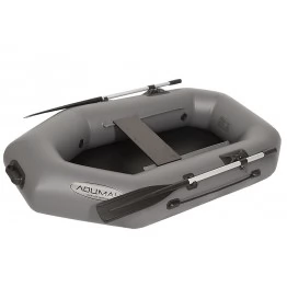 Надувная 1 местная ПВХ лодка Лоцман С-200 (без настила, серая) 