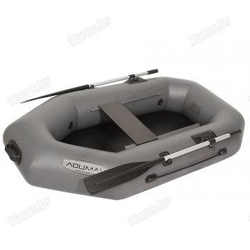 Надувная 1 местная ПВХ лодка Лоцман С-200 (без настила, серая) 