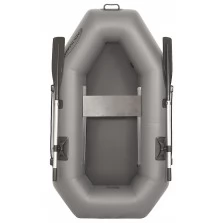 Надувная 1 местная ПВХ лодка Лоцман С-200 (без настила, серая) 