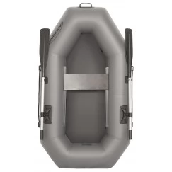 Надувная 1 местная ПВХ лодка Лоцман С-200 (без настила, серая) 