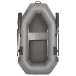 Надувная 1 местная ПВХ лодка Лоцман С-200 (без настила, серая) 