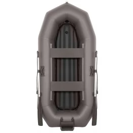 Надувная 2-ух местная ПВХ лодка Лоцман Профи С-240М ВНДП (надувное дно, серая)