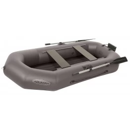 Надувная 2-ух местная ПВХ лодка Лоцман Профи С-240М ВНДП (надувное дно, серая)