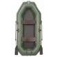 Надувная 1 местная ПВХ лодка Лоцман С-240 (без настила, зеленая)