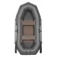Надувная 2-ух местная ПВХ лодка Лоцман Профи С-240М ЖС (жесткая слань, серая)