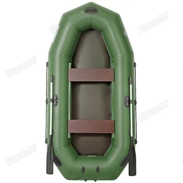 Надувная 2-ух местная ПВХ лодка Лоцман Профи С-280М (без настила, зеленая)