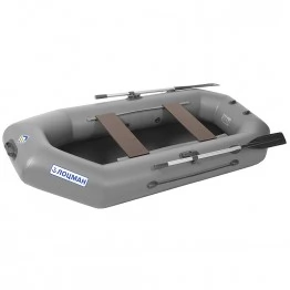 Надувная 2-ух местная ПВХ лодка Лоцман С-280 (без настила, серая) 