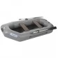 Надувная 2-местная ПВХ лодка Лоцман С-260 РС (реечный настил, серая)