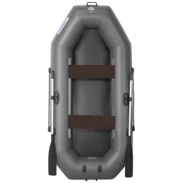 Надувная 2-ух местная ПВХ лодка Лоцман С-280 (без настила, серая) 