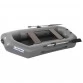 Надувная 2-ух местная ПВХ лодка Лоцман С-240 ВНД (надувное дно, серая)