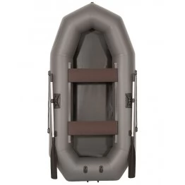 Надувная 2-ух местная ПВХ лодка Лоцман Профи С-300М (без слани, серая)